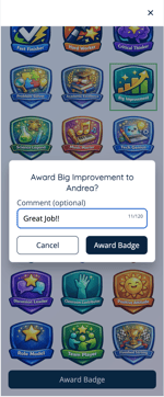 App - Badges - Side Drawer - Award Confirm