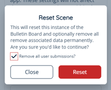 App - Bulletin Board - Admin Reset