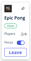App - Epic Pong - Focus