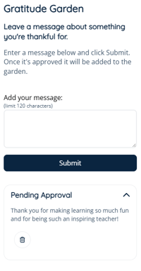 App - Gratitude Garden - Side Drawer Pending