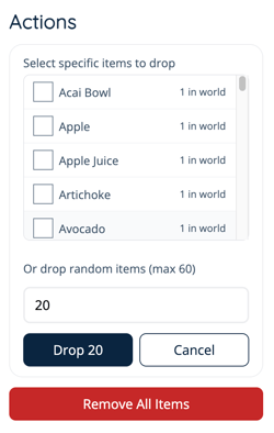 App - Lunch Swap - Actions - Drop