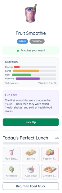 App - Lunch Swap - Item