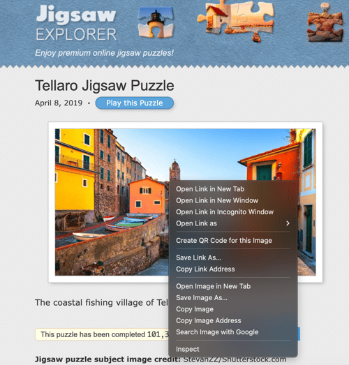 App - Puzzle - Jigsaw Explorer - Puzzle Image Open