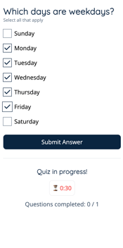 App - Quiz Race - Question All That Apply