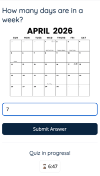 App - Quiz Race - Question Open Text