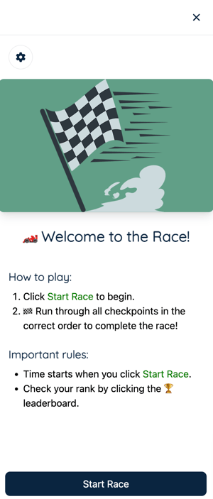 App - Race - Drawer - Start - Admin