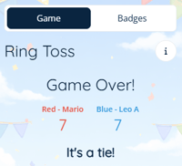 App - Ring Toss - Game Over Tie