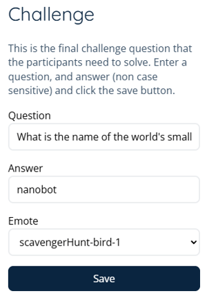 App - Scavenger Hunt - Drawer - Admin - Challenge