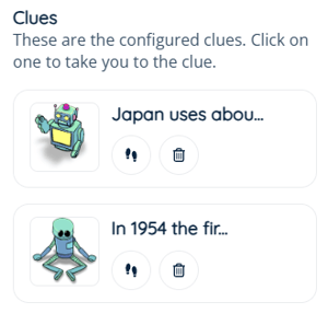 App - Scavenger Hunt - Drawer - Admin - Clues