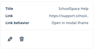 Asset Selection Menu - Configuration - Links - Link Preview
