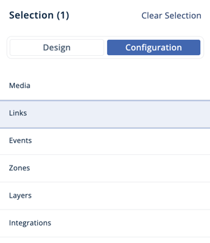 Asset Selection Menu - Configuration - Links