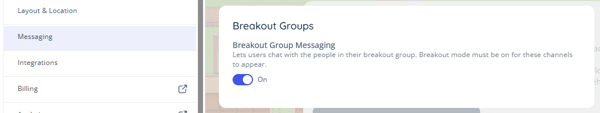 Breakout Groups Messaging