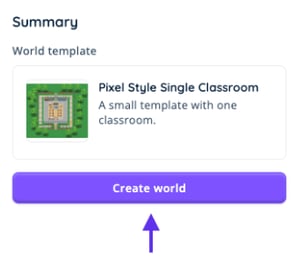 Canvas - Worlds - Create World - Summary