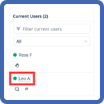 Current Users STUDENT  - Other Users Name 2 - Highlight - Frame