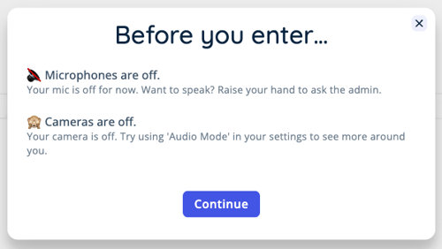 Entry Alert - Camera and Microphone Access off