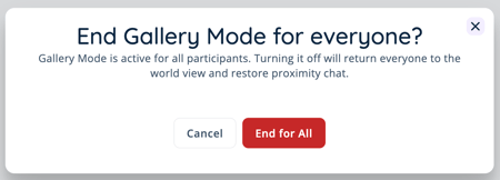 Gallery Mode - Warning End