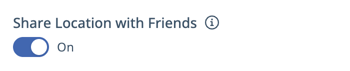 My Account - Settings - Share Location