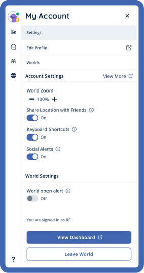My Account - View Dashboard