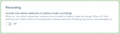 Non-admin Webcam Recordings