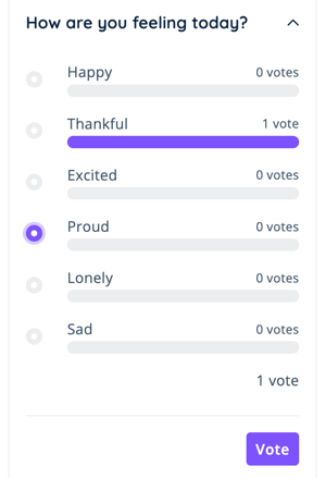 Polls - Live - Results Shown - Vote - Student