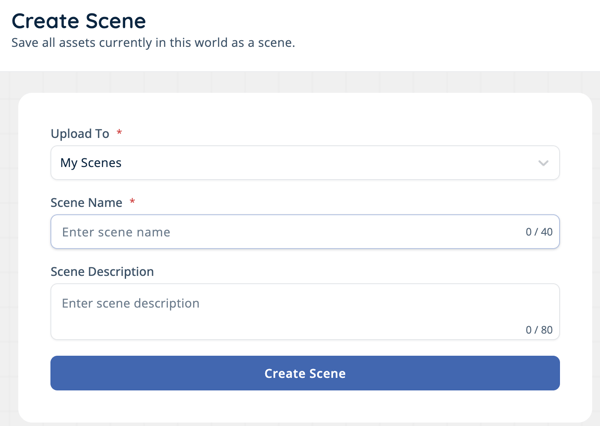 Scene - Create Scene Form