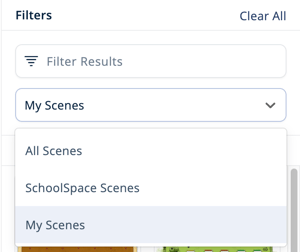 Scene - My Scenes Dropdown