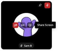 Screenshare - Video Tile Button