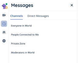 Sidebar - Message Channels