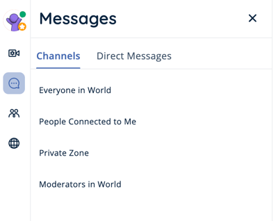 Sidebar - Message Channels