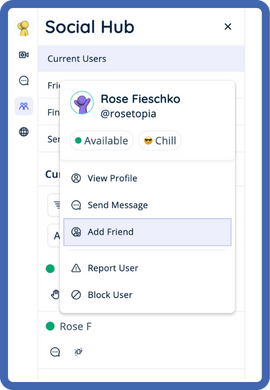 Social Hub - Current Users Add Friend - Frame
