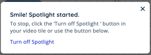 Toast Notification - Spotlight Active - Spotlighter