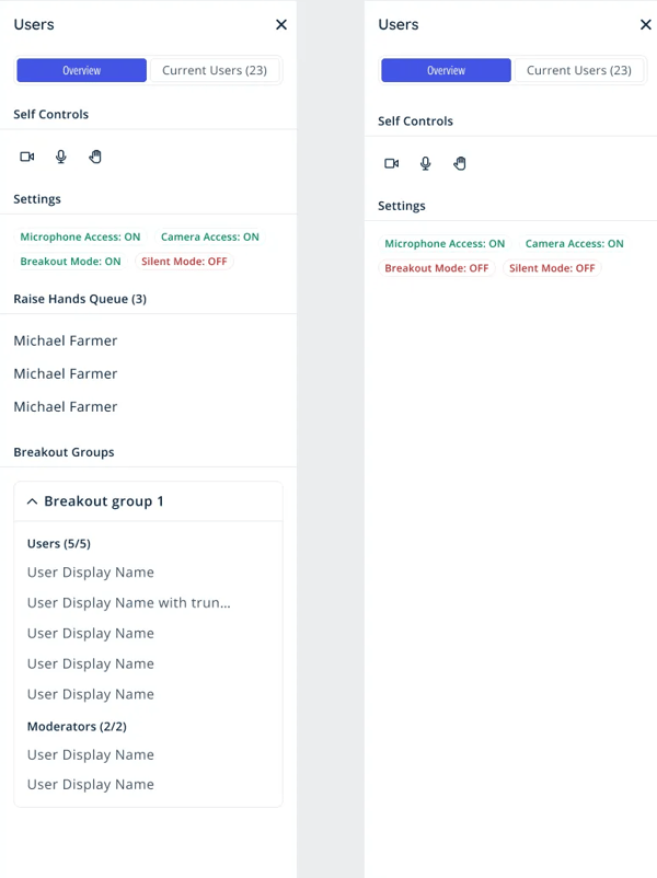 Users Drawer Non Admin View