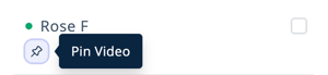 Users Menu - Current Users tab - Pin Video - Self