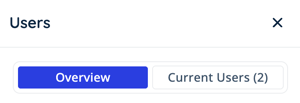 Users Menu - Overview tab selected