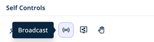 Users Menu - Self Controls - Broadcast