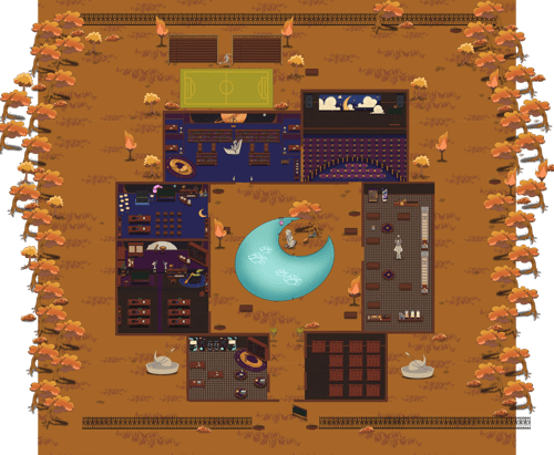 Virtual School Template - Magic Art School - World Map