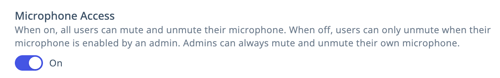 World Settings - General User Controls - Microphone Access