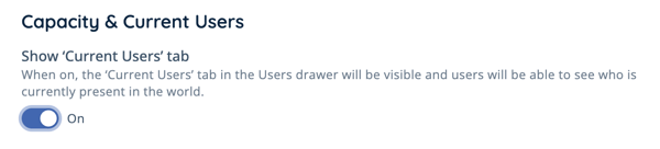 World Settings - General User Controls - Show Current Users