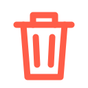 delete icon purple
