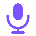 mic icon purple
